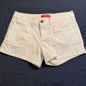 Unionbay Womens White Delaney Denim Shorts Size 11 Stretch Cotton Low Rise